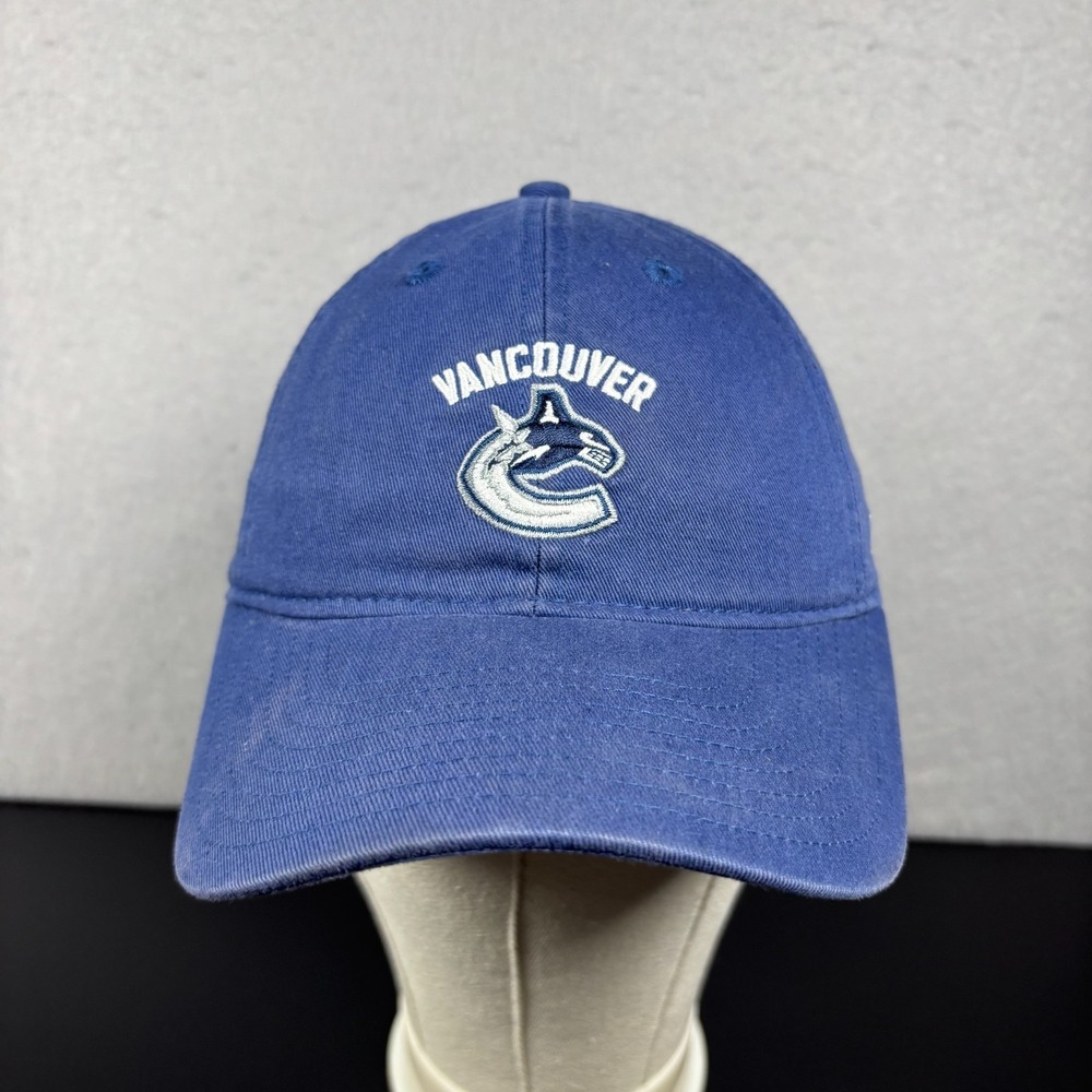 Reebok‎ Vancouver Canucks Baseball Cap Blue NHL Hockey Unisex Adult Hat Cotton